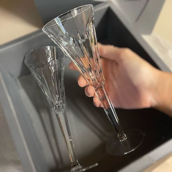 Waterford Crystal Millennium Collection A Toast Year 2000 Champagne Flute Set - Picture 10 of 15